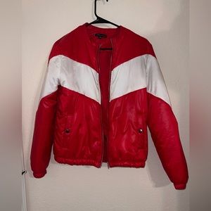 Small Red Kendall and Kylie Puffer Jacket